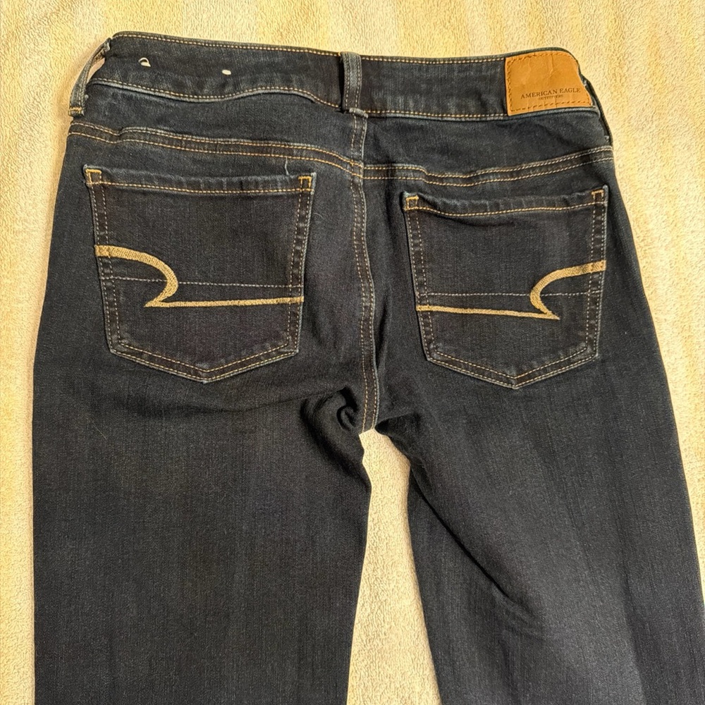 American Eagle Outfitters Women's Dark Blue Jeans Super Stretch Jegging Size 0 - Picture 4 of 7